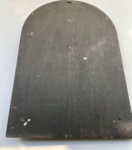 Image 1 of JOHNNIE WALKER – Original vintage wooden plaque with 3D relief figure “The Striding Man” (ca. 1970s)