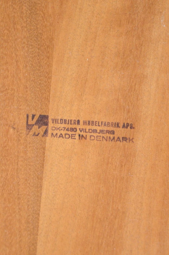 Image 1 of Tavolino audio vintage in teak, tavolino HiFi, tavolino laterale con ruote, anni '70