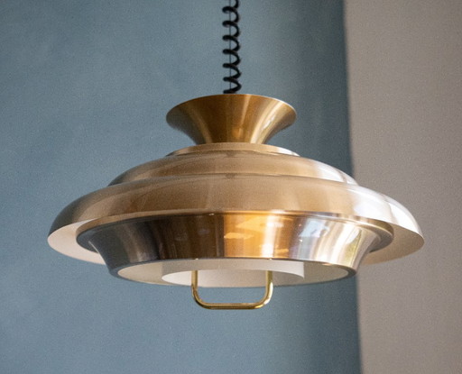 Lampada a sospensione Dijkstra in stile Mid Century color ottone – Dijkstra Lampen, hanglampen, Brass (photo 2 of 8)