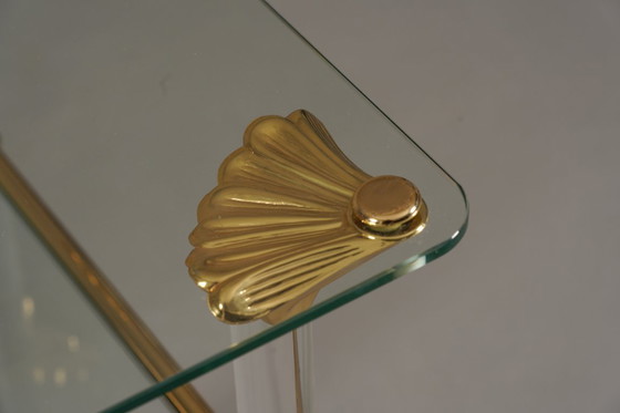 Image 1 of Vintage Brass And Lucite Serving Trolley, France 1960’s