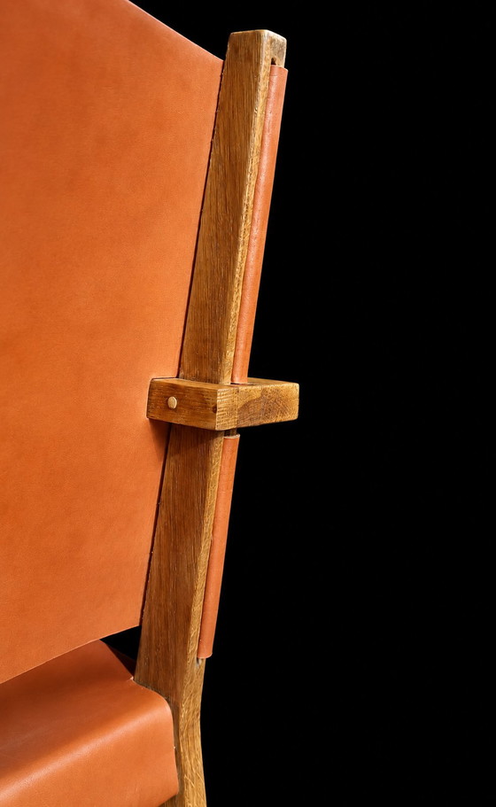 Restored vintage leather chair – solid wood frame, original design – Armchairs (photo 6 of 8)