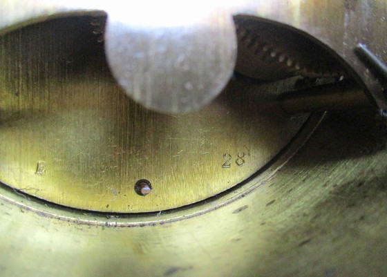 Image 1 of Art Deco burr walnut table clock