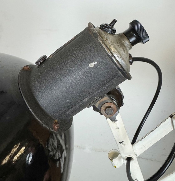 Image 1 of Lampada da parete industriale a forbice in smalto nero, anni '50