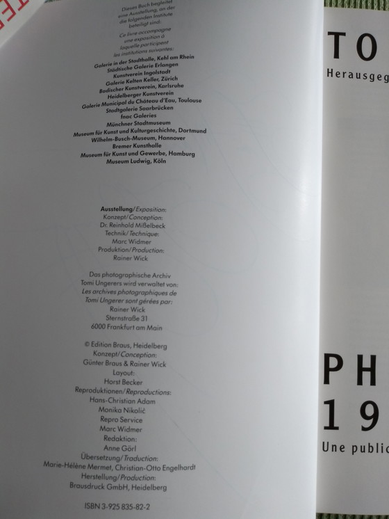 Image 1 of Tomi Ungerer FOTOGRAFIA 1960-1990, con firma/dedica, RARA, tedesco/francese