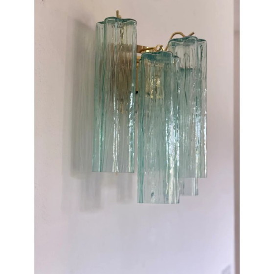 Image 1 of Applique da parete Tronchi in stile Murano verde