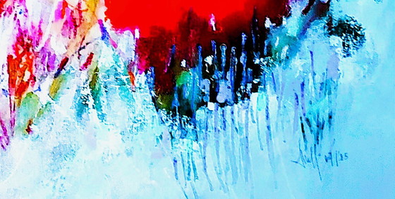 Image 1 of Peinture abstraite - Baie rouge