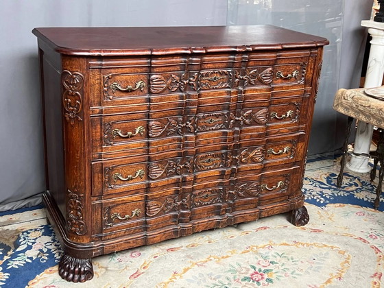Luxueuze, gebeeldhouwde commode in neorenaissancestijl. – Ladekasten, Wood (photo 3 of 7)