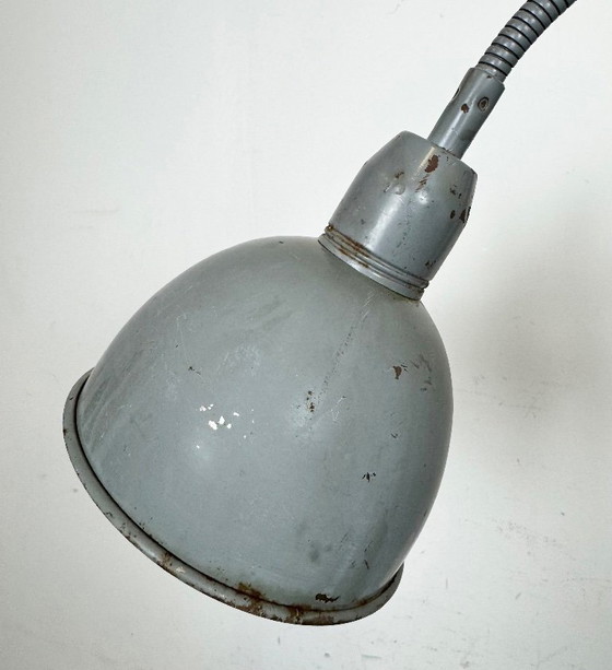 Image 1 of Grijze industriële schaarwandlamp van Elektroinstala, jaren 60