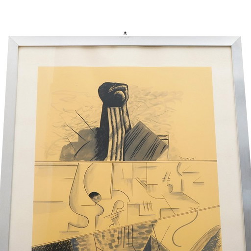 Aldo Mondino, Color lithograph on paper, Dance, 1970s