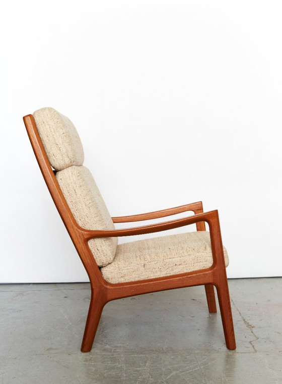 Image 1 of Poltrona Senator Mid-Century con schienale alto in teak di Ole Wanscher per Poul Jeppesen