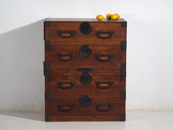 Antique Tansu Japanese chest of drawers - Meiji / Taishō period (c. ) #43 – Iron (photo 6 of 40)