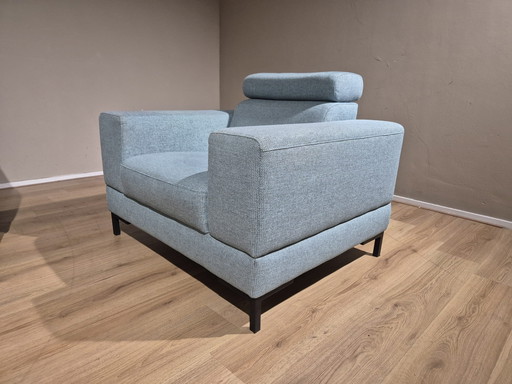 Montel Tosca - Fauteuil - Bleu - Tissu - Design