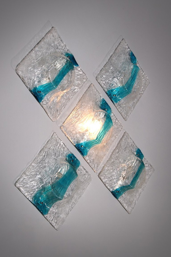 Image 1 of Scone da incasso Murano di Toni Zuccheri per Venini 5 pezzi.
