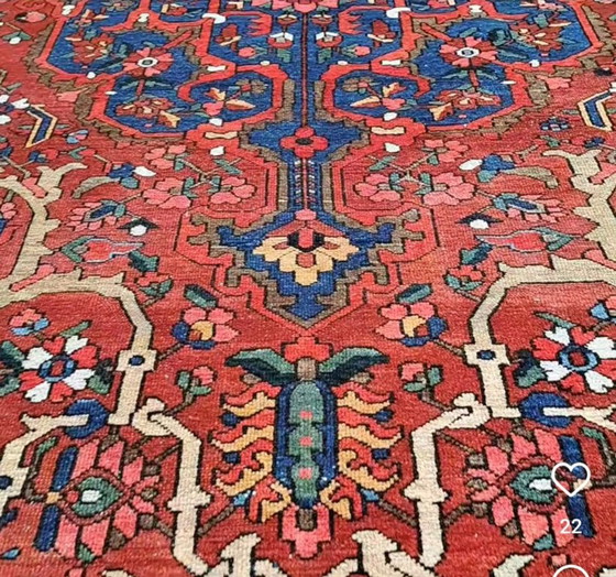 Ancien Tapis Persan en Laine Tissée à la Main. Très Bon État. – Wool (photo 3 of 6)
