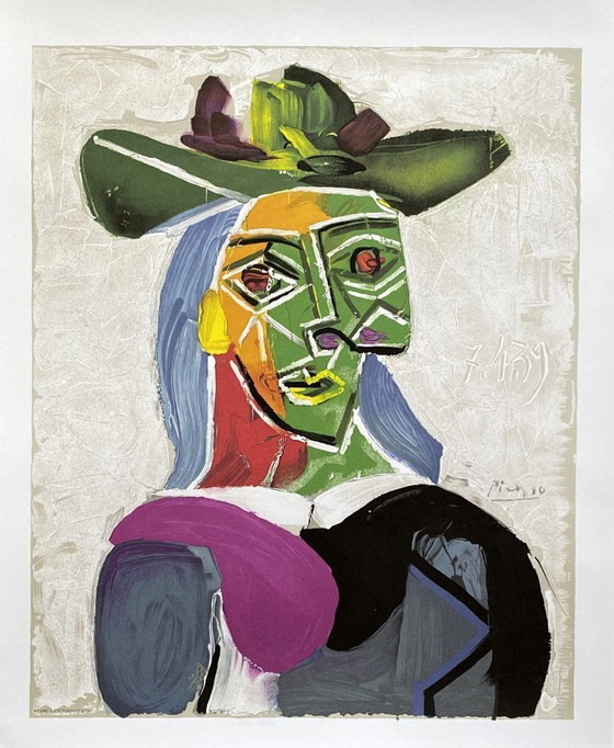 Image 1 of Pablo Picasso - Woman with a Hat (Dora Maar) - Print Artwork
