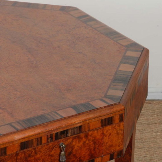 Image 1 of Art Deco marquetry games table dating from the 1930s