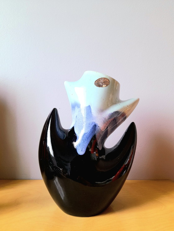 Image 1 of Vase aus geflammtem Steinzeug 1960