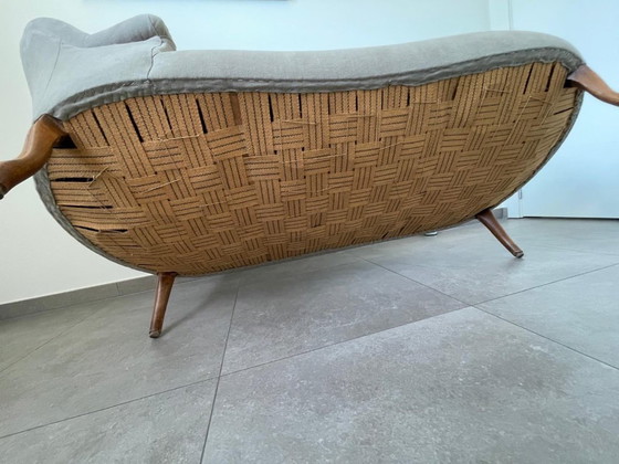 Image 1 of Elegante Chaise Longue Francesa / Méridienne en Tapicería Beige”