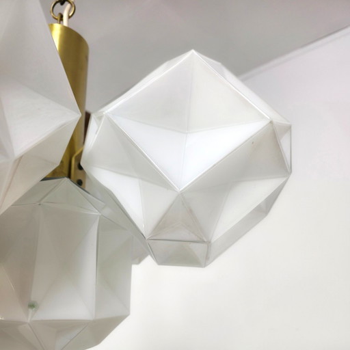 Oggetti lampada scultorea geometrica Murano anni '70 space age