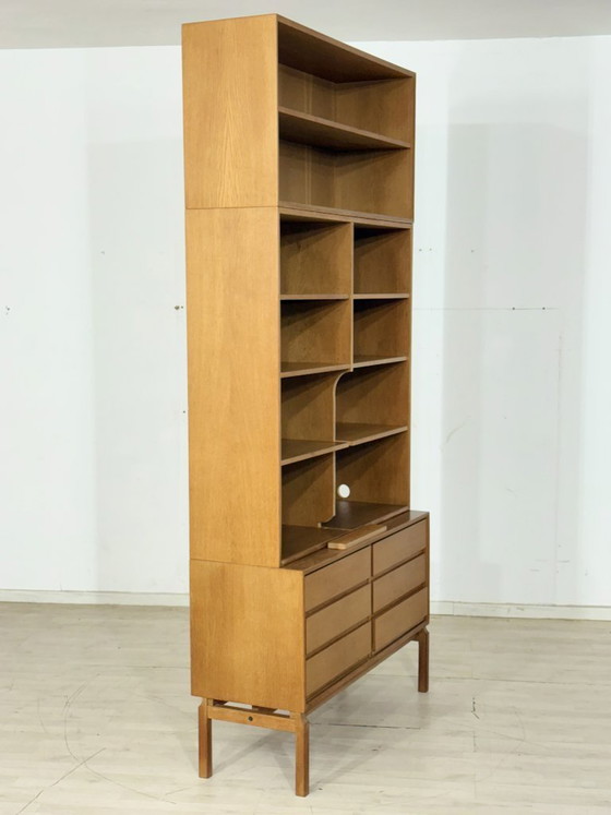 Image 1 of Mid-century classic: IKEA MTP shelf / highboard / sideboard – oak – design Marianne Richter
