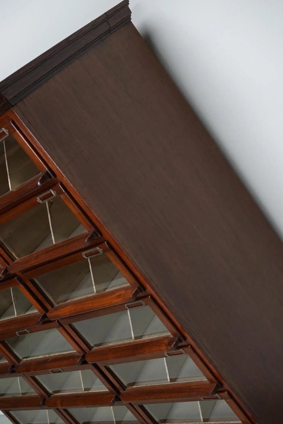 Image 1 of Vintage Dutch oak/mahogany haberdashery cabinet, 1930s