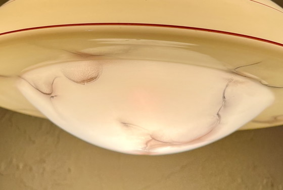 Image 1 of Plafonnier Art déco avec décor fumé (env. années 1930)