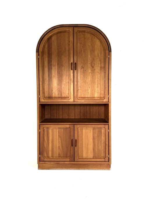 Vintage teak arch cabinet, Dyrlund '70s