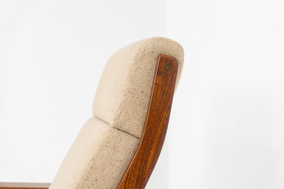 Image 1 of Early GE-290A lounge chair + ottoman in oak by Hans J. Wegner for Getama (Denmark, 1953).