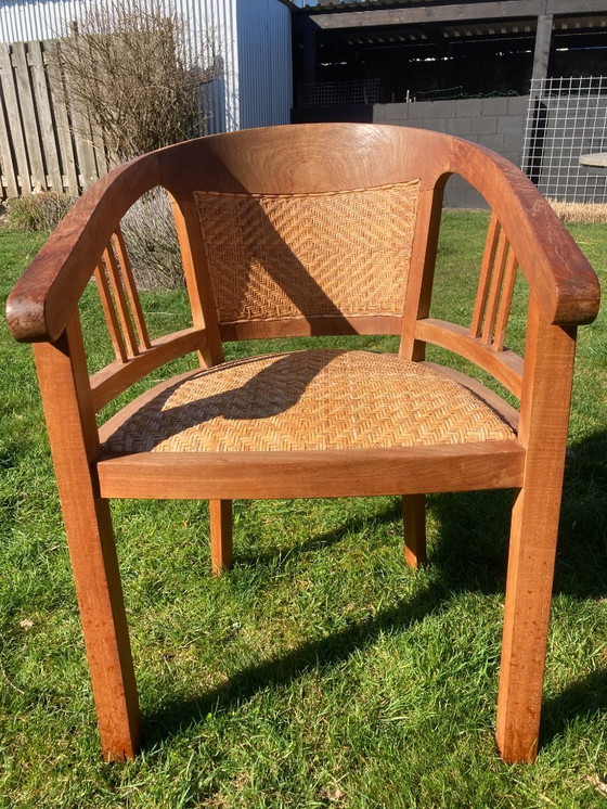 Image 1 of teakhouten stoel