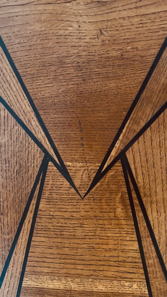 Image 1 of Buffet-/Vitrinenschrank im Art-Deco-Stil mit viel Stauraum, geschliffenem Glas und Spiegel