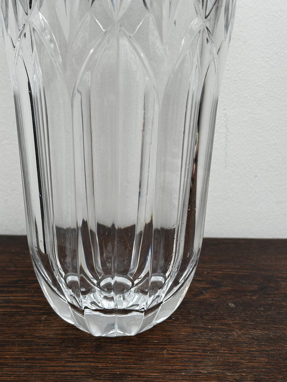 Image 1 of Vintage geslepen kristallen vaas - Bohemen kristal - H 30 cm