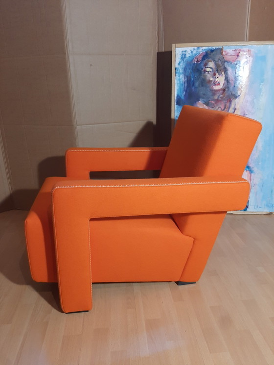 Image 1 of Cassina Utrecht 637 Nuovo mai usato in panno di lana Ruggine arancione (Serie 13L) Punto cavallo