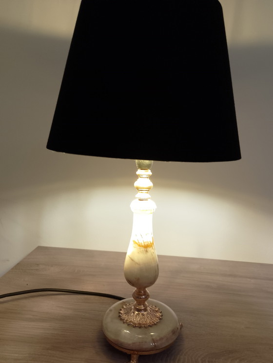 Image 1 of Vintage neoklassieke lamp in onyxbrons, volledig gerestaureerd.