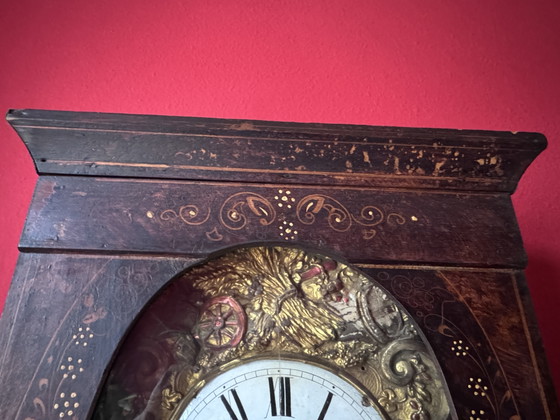 Comtoise Standuhr Korpus bemalt um 1840(?) ca 220 H 46 B 24 T – Macé a Redon, Klokken, Wood (photo 10 of 14)