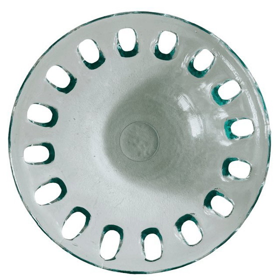 Image 1 of Ciotola spagnola vintage in vetro riciclato fatta a mano anni '50