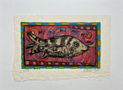 Silkscreen Eric Toebosch on passepartout