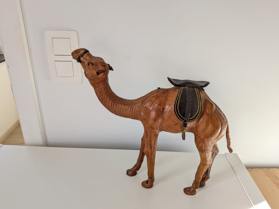 Vintage camel in leather, Decorative Objects, Black (photo 7 of 15)