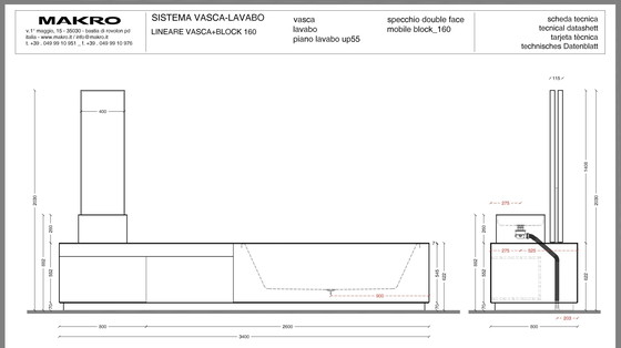 Image 1 of Mueble de baño de diseño Makro; lavabo de mármol con bañera