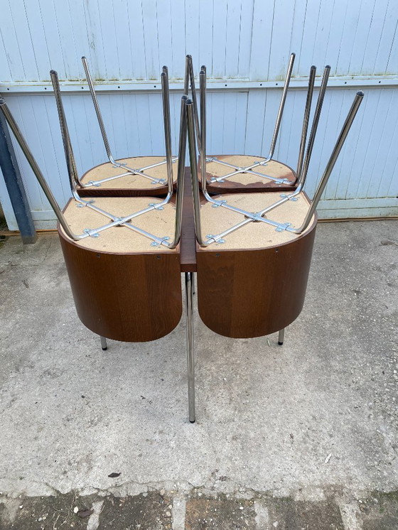 Image 1 of Mesa de teca Sam y cuatro sillas, modelo Fusion, de Sandra Kragnert para IKEA, Suecia, años 90