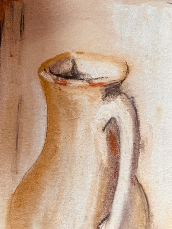 Signed Pastel Painting Still Life from Provence « Alcove with Jug », F. Venlhac, Paintings & Drawings, Paper (photo 5 of 10)