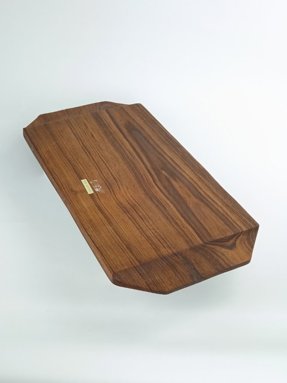 Image 1 of Solid Teak 4 Compartment Serving Tray