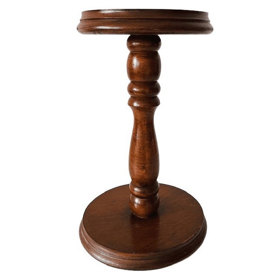 Image 1 of Piedistallo basso per piante in legno massello, stile vintage anni '60 (metà secolo).