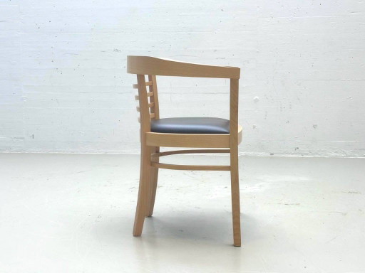 Fauteuil « Charles » de Jan Kurtz en hêtre et cuir, 2012 – kuipstoelen, Leather, Wood (photo 2 of 12)