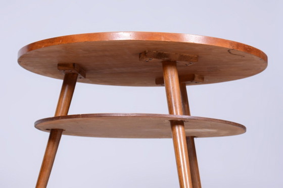 Table basse originale de style Mid-Century, noyer, hêtre, République tchèque, années 1950 – Tables basses (photo 2 of 9)