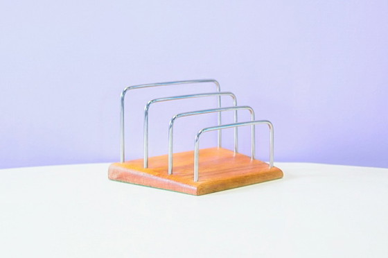 Porta lettere in legno chiaro con staffe cromate – Oggetti decorativi, Wood (photo 4 of 5)