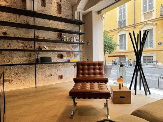 Image 1 of KNOLL SET BARCELONA NEW-NEVER USED Cognac leather design L. Mies Van der Rohe & Lilly Reich 1929