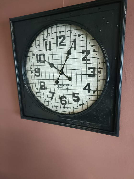 Image 1 of horloge de gare en métal