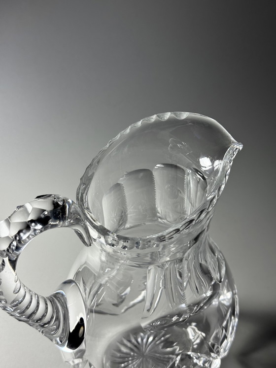 Image 1 of Val Saint Lambert - jaren 1900 - handgeslepen kristallen kan - 1 liter