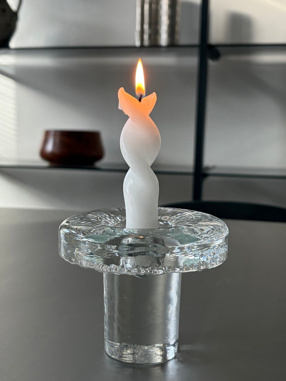 Bougeoir en verre vintage – Pukeberg Suède – Bougeoirs et chandeliers, Glass, Scandinavian (photo 4 of 6)