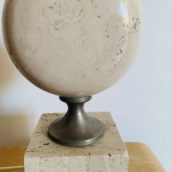 Philippe Barbier Travertin-Lampenfuß – 1970er Jahre – Tischlampen, Stone (photo 4 of 12)